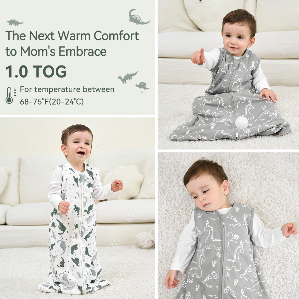 Unnivoll four sizes cover growing babies from infant to toddler.