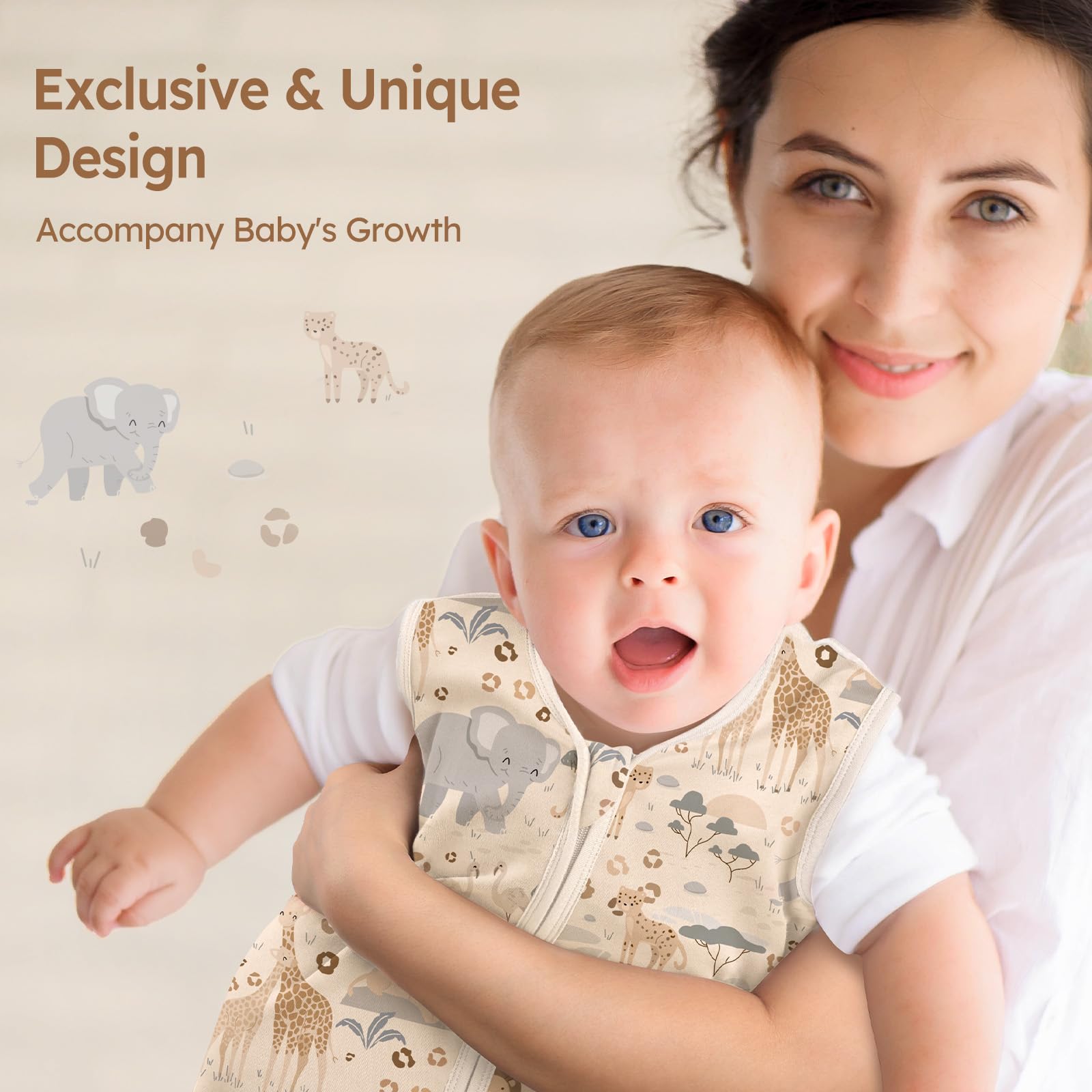 Unnivoll four sizes grow-with-baby option supports continued use through infant stages.