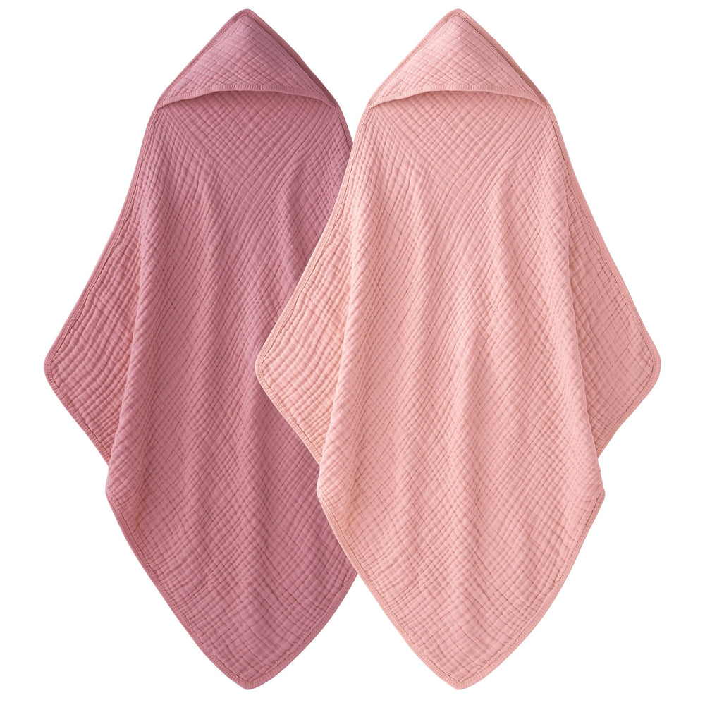 Unnivoll hooded baby towel 2pack soft muslin for newborns providing gentle warmth
