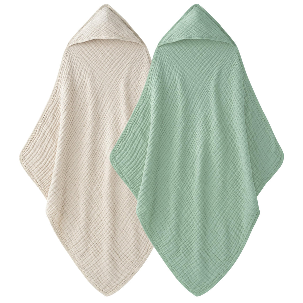 Unnivoll hooded baby towel closeup shows ultra soft muslin for newborn drying