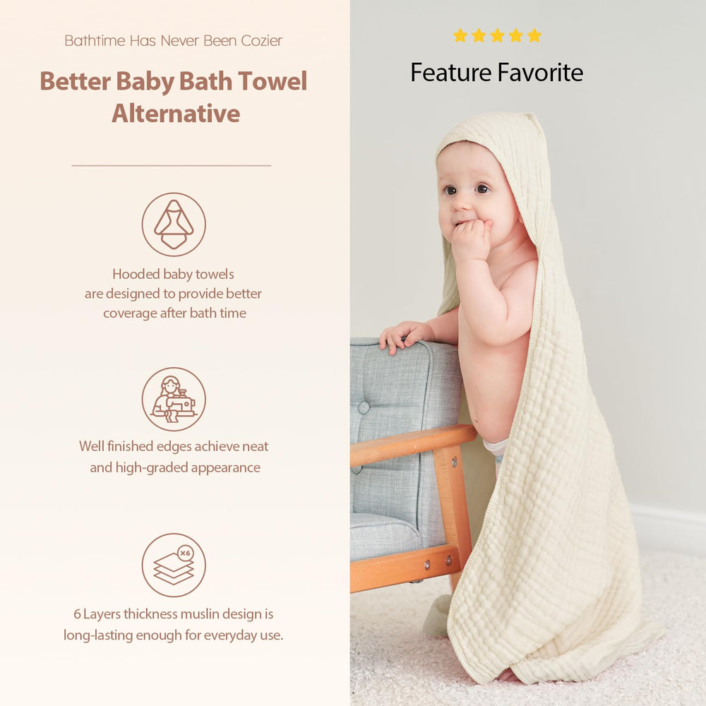 Unnivoll hooded baby towel ideal for newborn use and daily baths