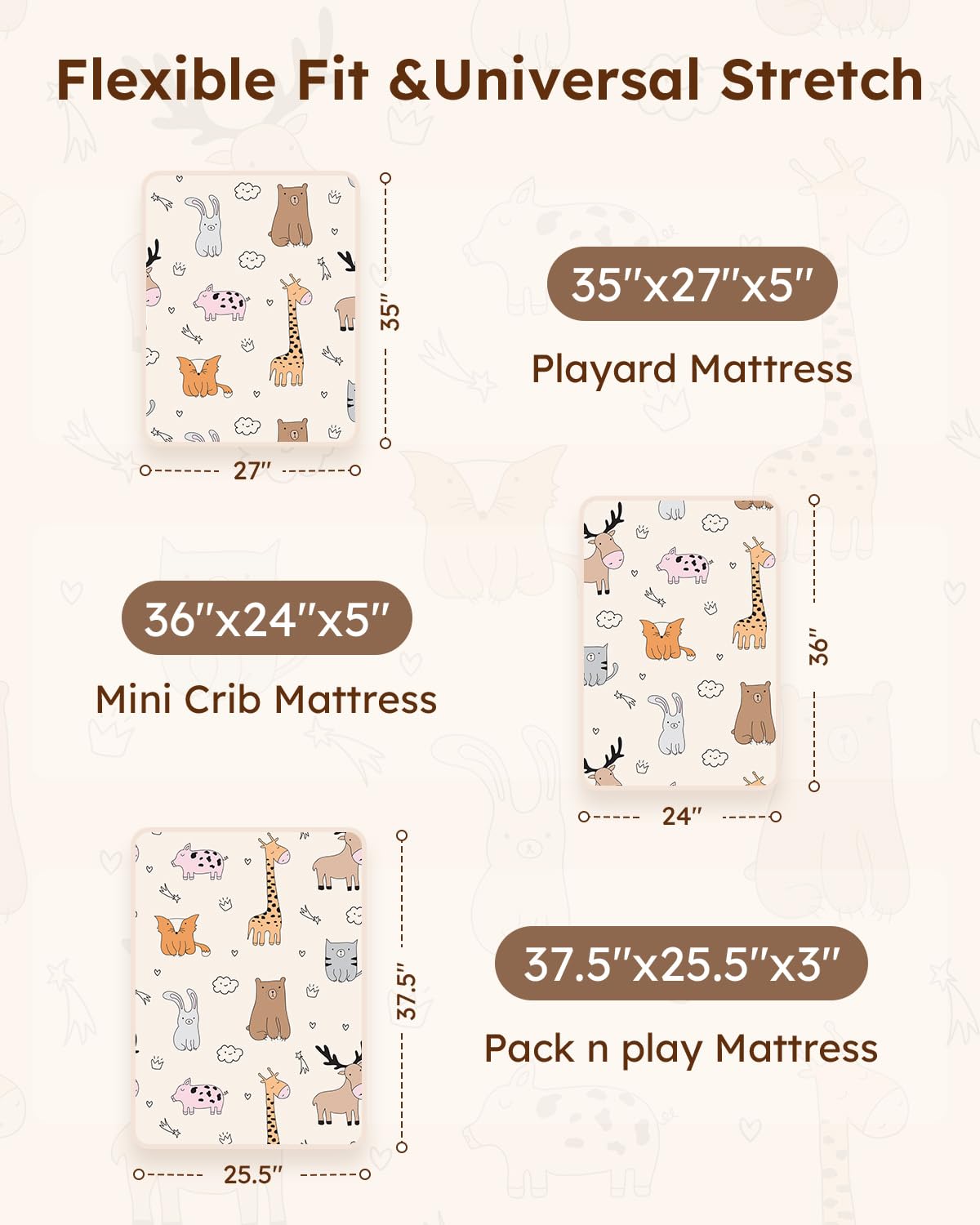 Unnivoll mini-crib-sheet in soft microfiber against baby skin for comfort.