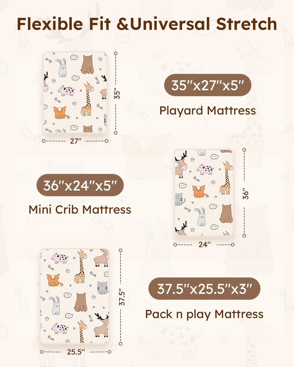 Unnivoll mini-crib-sheet in soft microfiber against baby skin for comfort.