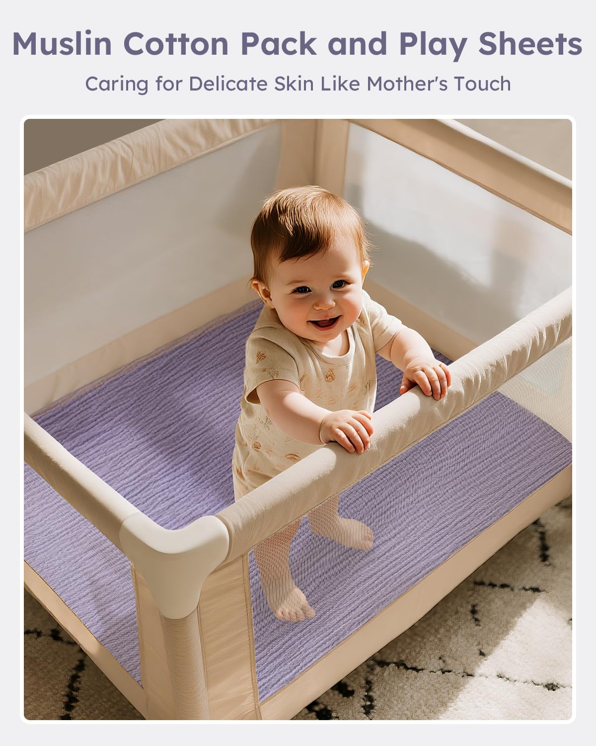 Unnivoll mini crib sheets fit mattress demonstrates snug secure fit for safety