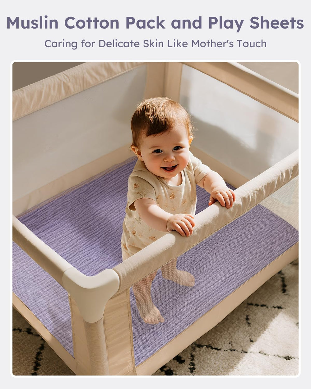 Unnivoll mini crib sheets fit mattress demonstrates snug secure fit for safety