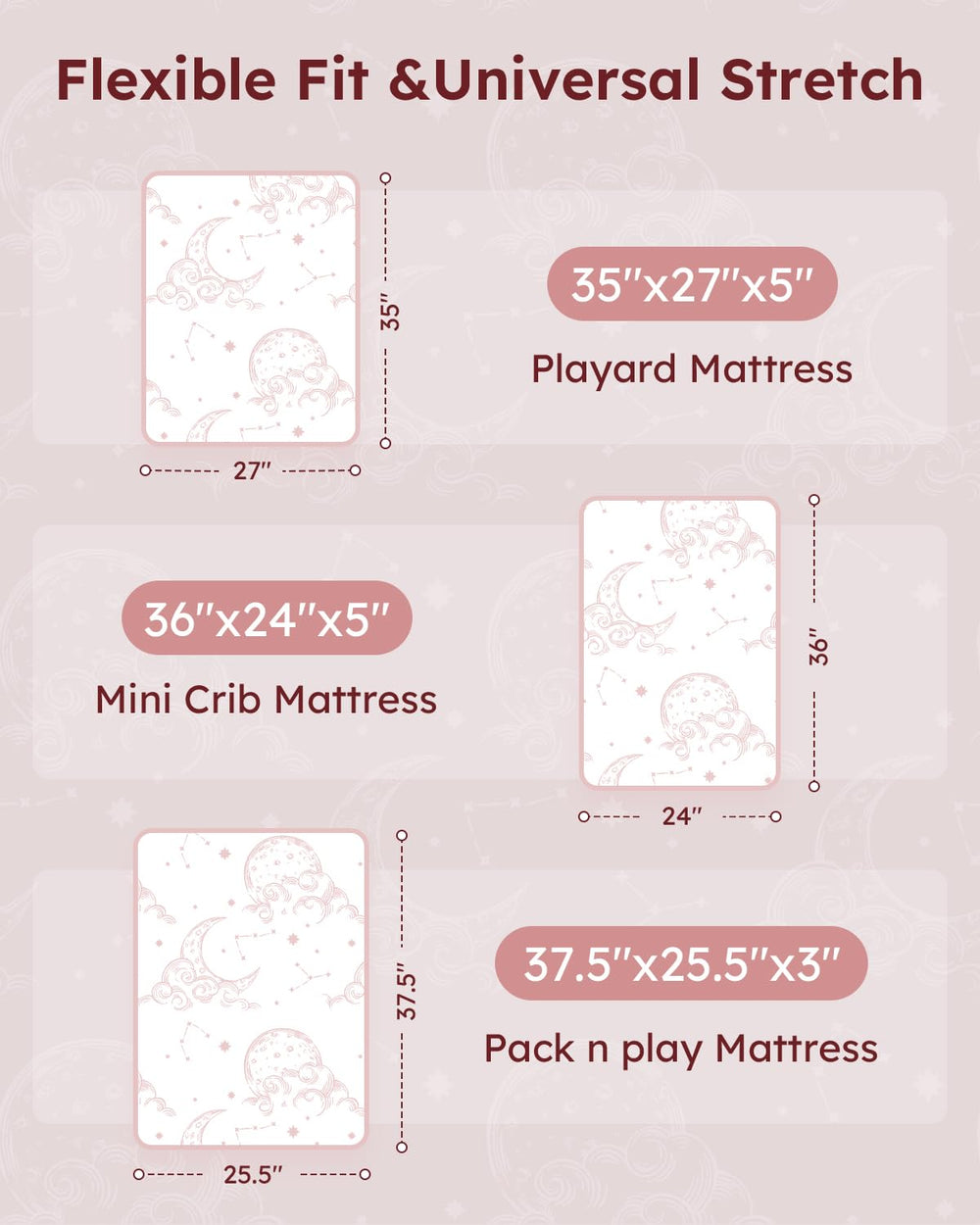 Unnivoll mini crib sheets in soft microfiber for gentle touch