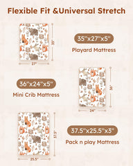 Unnivoll mini crib sheets in soft microfiber for baby-soft naps