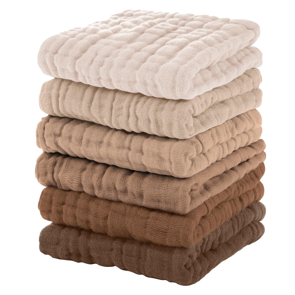 Unnivoll muslin baby washcloths color-variety for gentle bath time and baby care