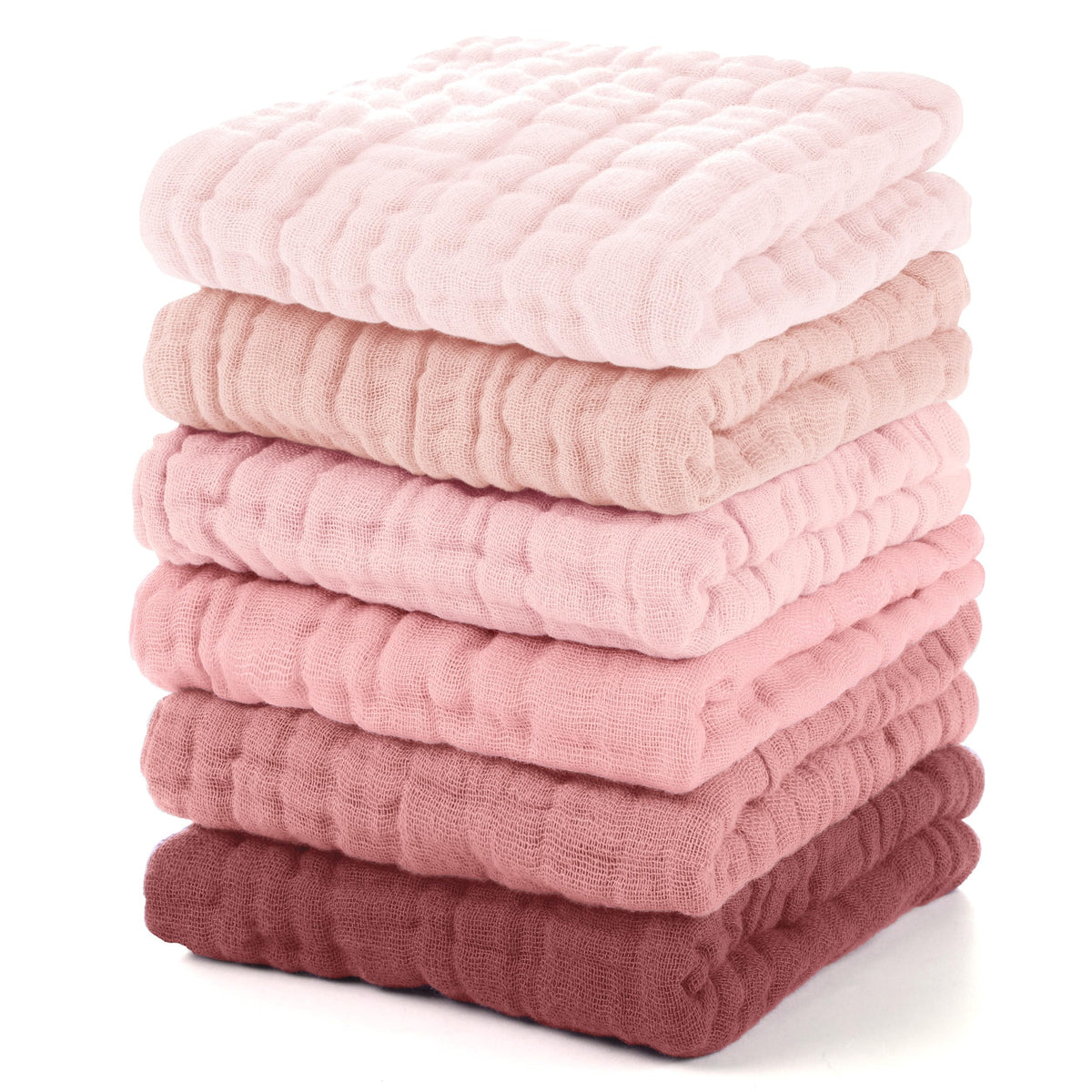 Unnivoll Muslin baby washcloths 6-pack soft fabric for gentle baths