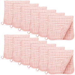 Unnivoll muslin burp cloth with 6-layer absorbent design for catching spills during feeding.
