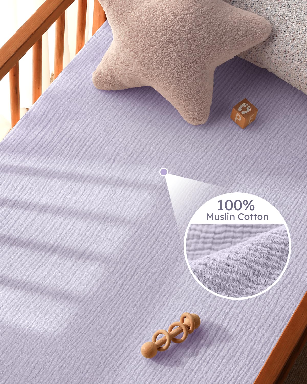 Unnivoll crib sheets 28x52-8-pocket fit on standard crib mattresses