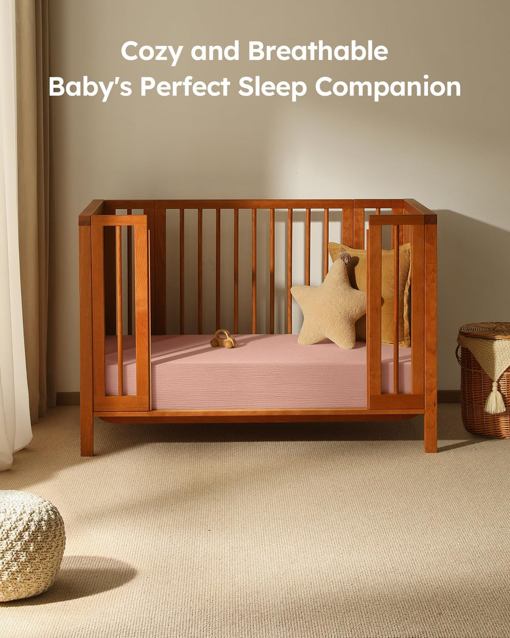 Unnivoll breathable baby sheet pairs with standard crib and toddler mattresses
