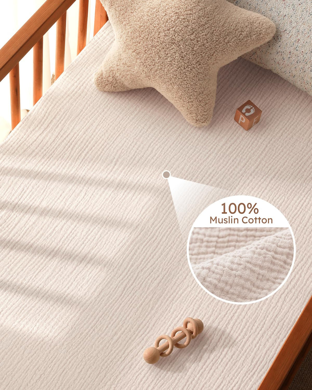 Unnivoll two-pack with neutral colors supports easy nursery styling and quick rotation