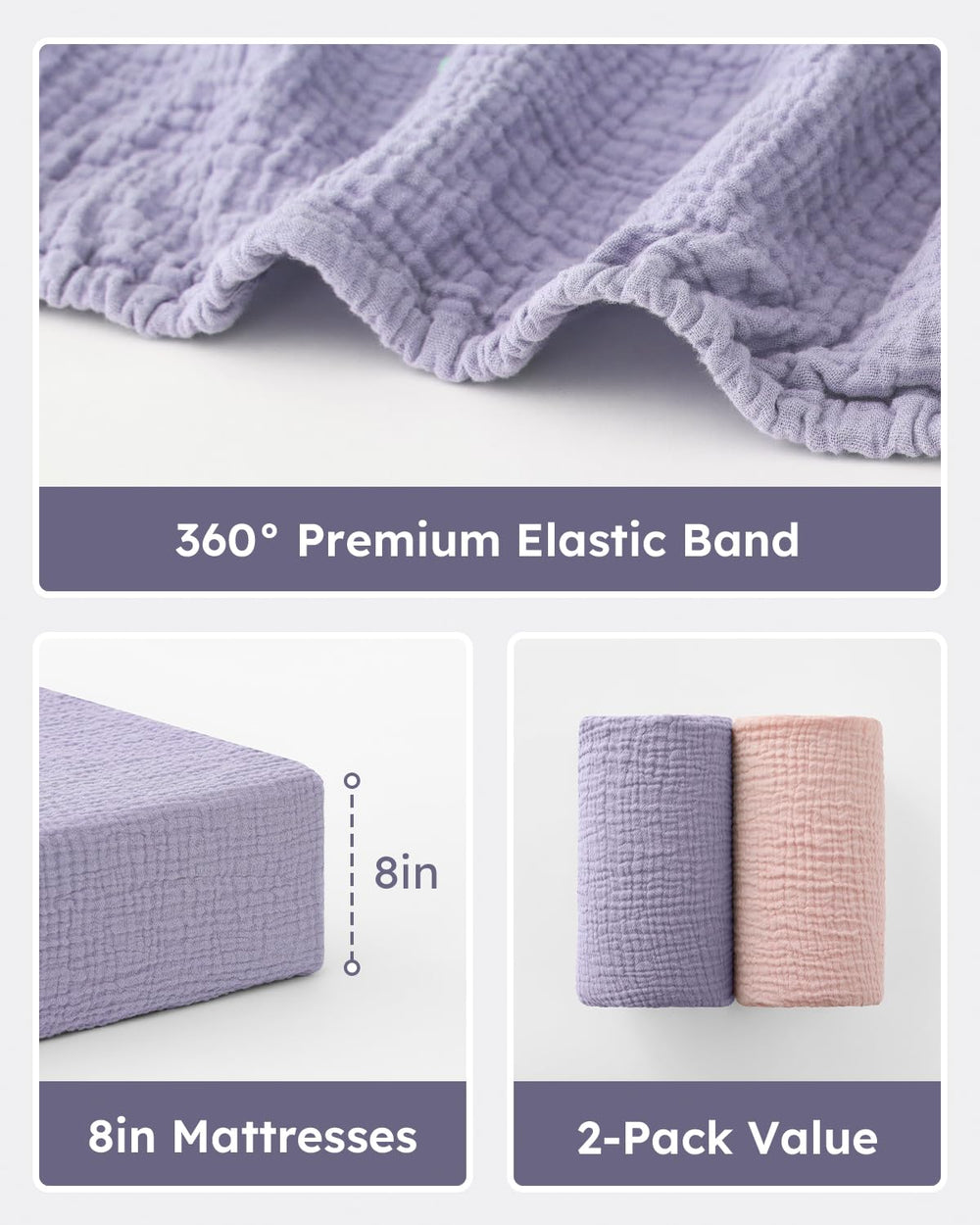 Unnivoll two-pack colors feature coordinating pink and purple nursery decor