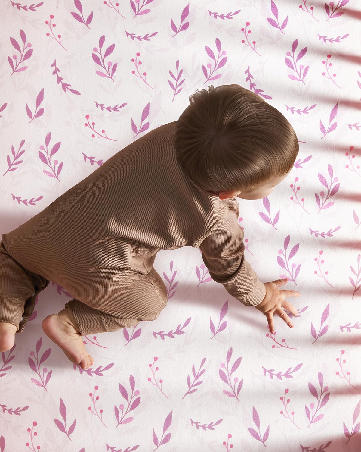 Unnivoll pack and play sheets cpsc-certified fabric ensures safe, gentle touch for infant.