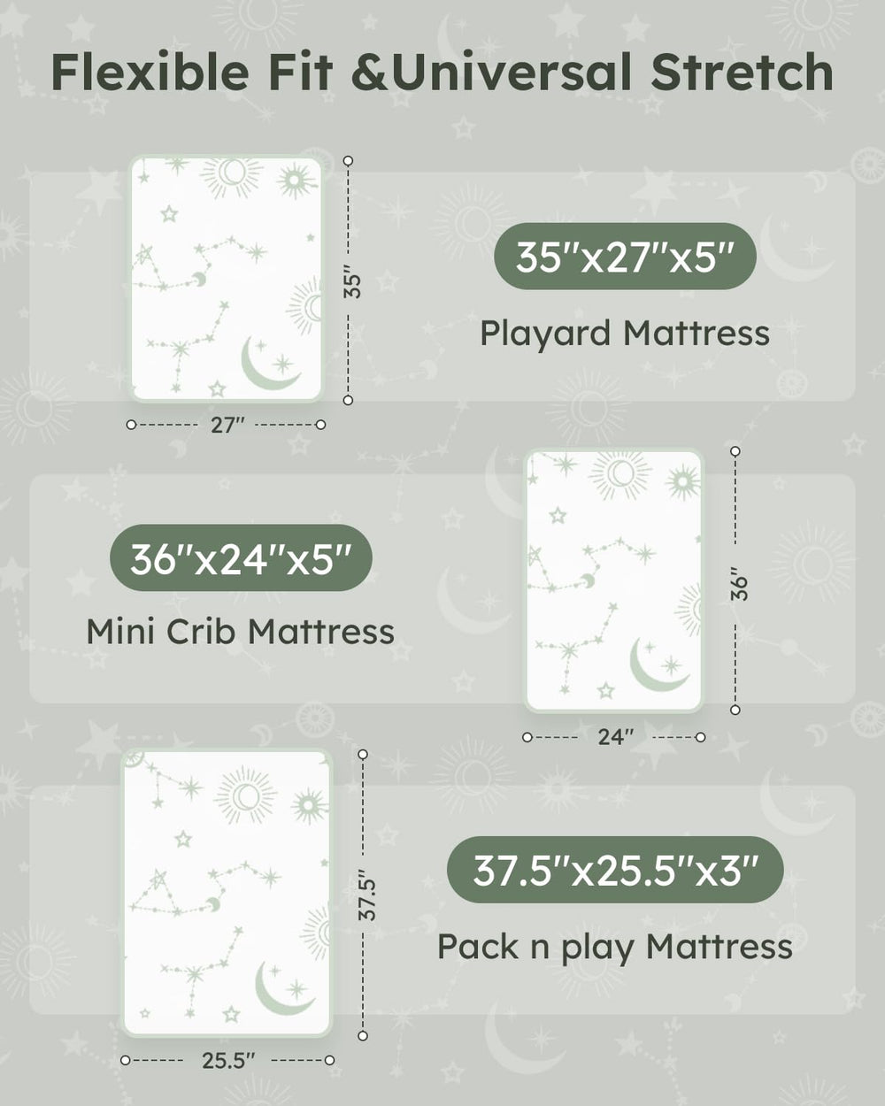 Unnivoll pack and play sheet is CPSC-certified and gentle on baby's skin.