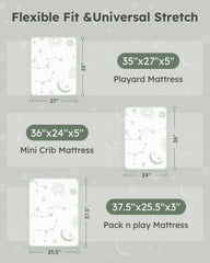 Unnivoll pack and play sheet is CPSC-certified and gentle on baby's skin.