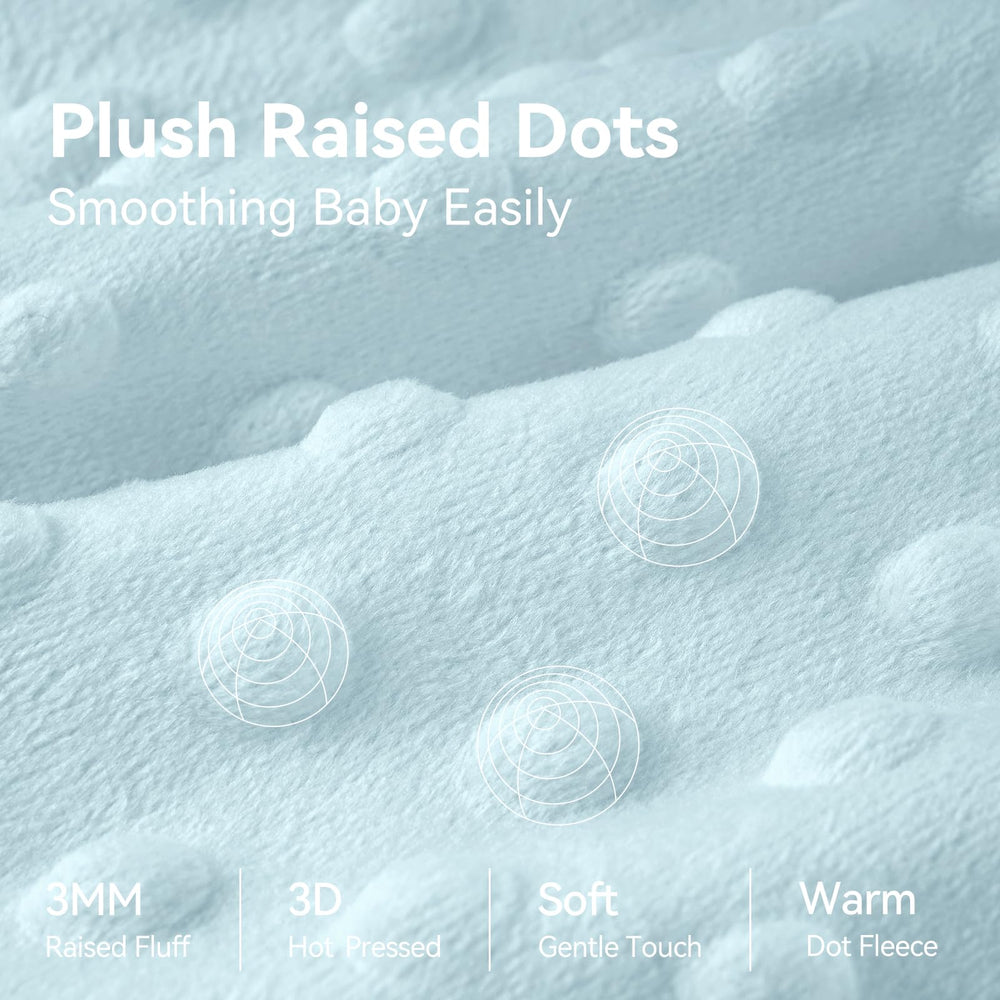 Unnivoll plush dots design closeup highlights soothing texture and baby-friendly aesthetics.
