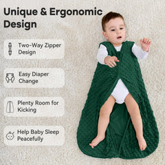 Unnivoll plush dots design sleep sack - soothing tactile cues for baby