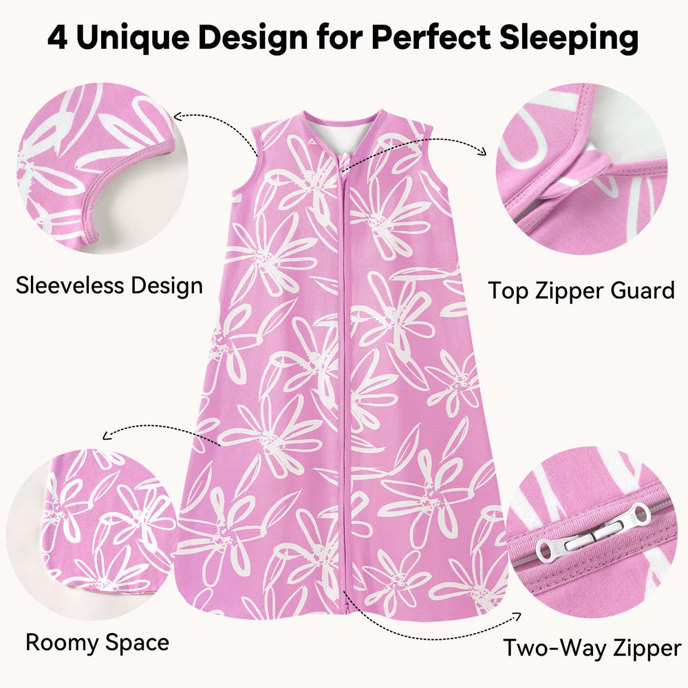 Unnivoll sleep sack 2-way zipper detail with top guard