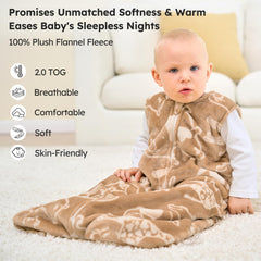 Unnivoll sleep sack 2way zipper detail highlights easy nighttime diaper changes.
