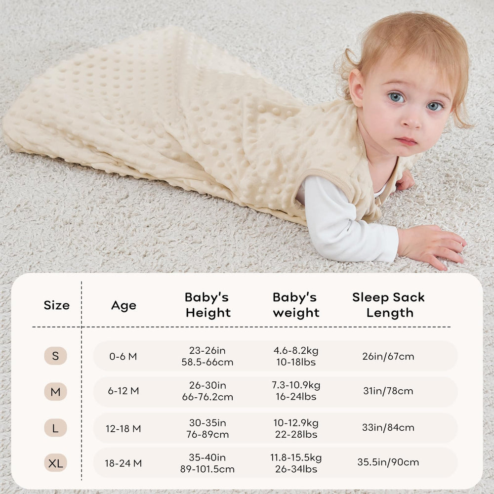 Unnivoll fleece baby sleep sack machine-washable for easy care.