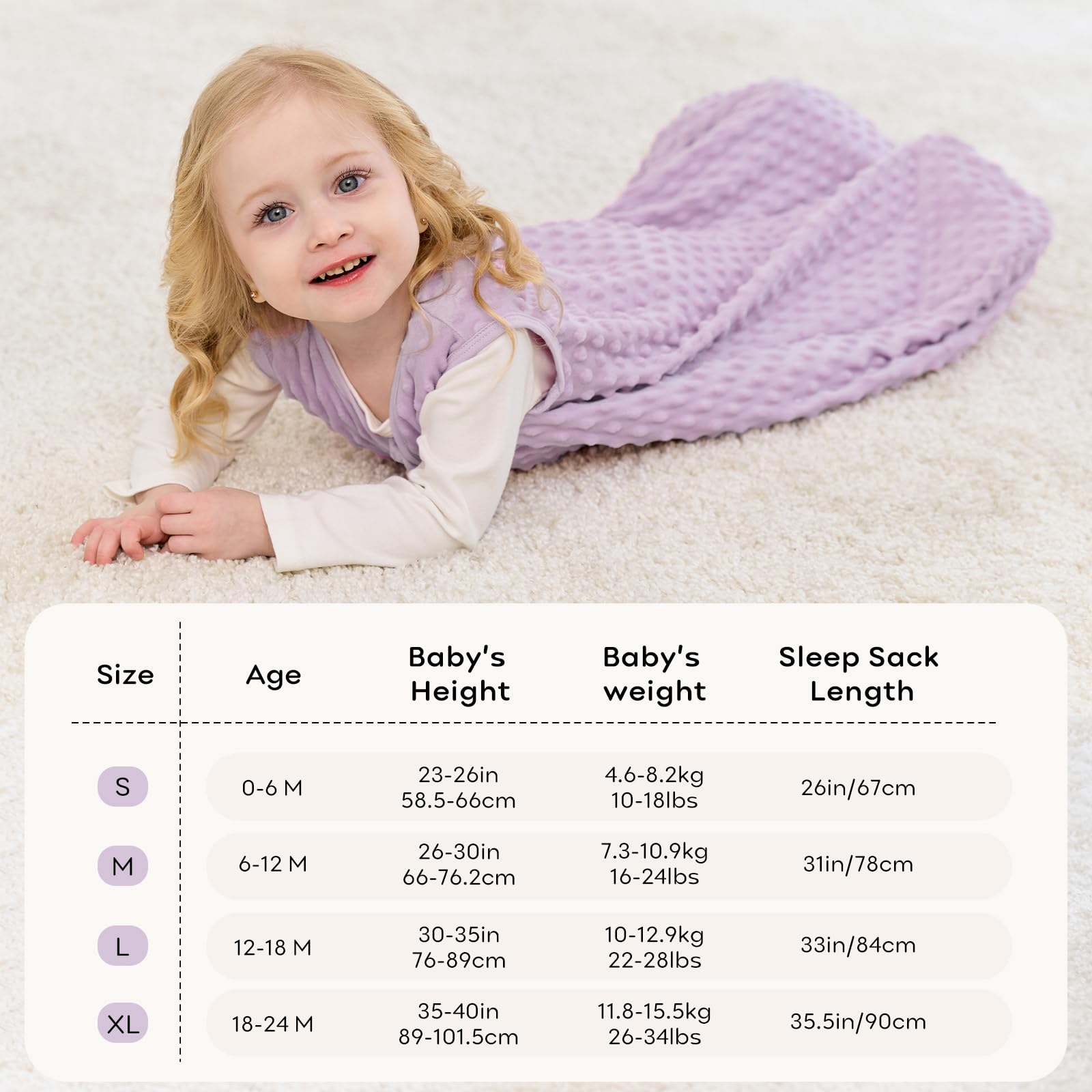 Unnivoll machine-washable fleece sleep sack for easy cleanup