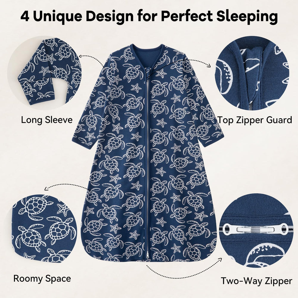 Unnivoll sleep sack with foldable mitten cuffs for self-soothing