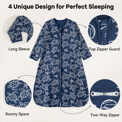 Unnivoll sleep sack with foldable mitten cuffs for self-soothing