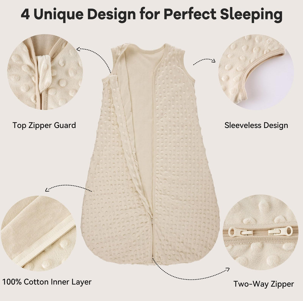Unnivoll plush dots detail adds comforting bedtime cues for baby