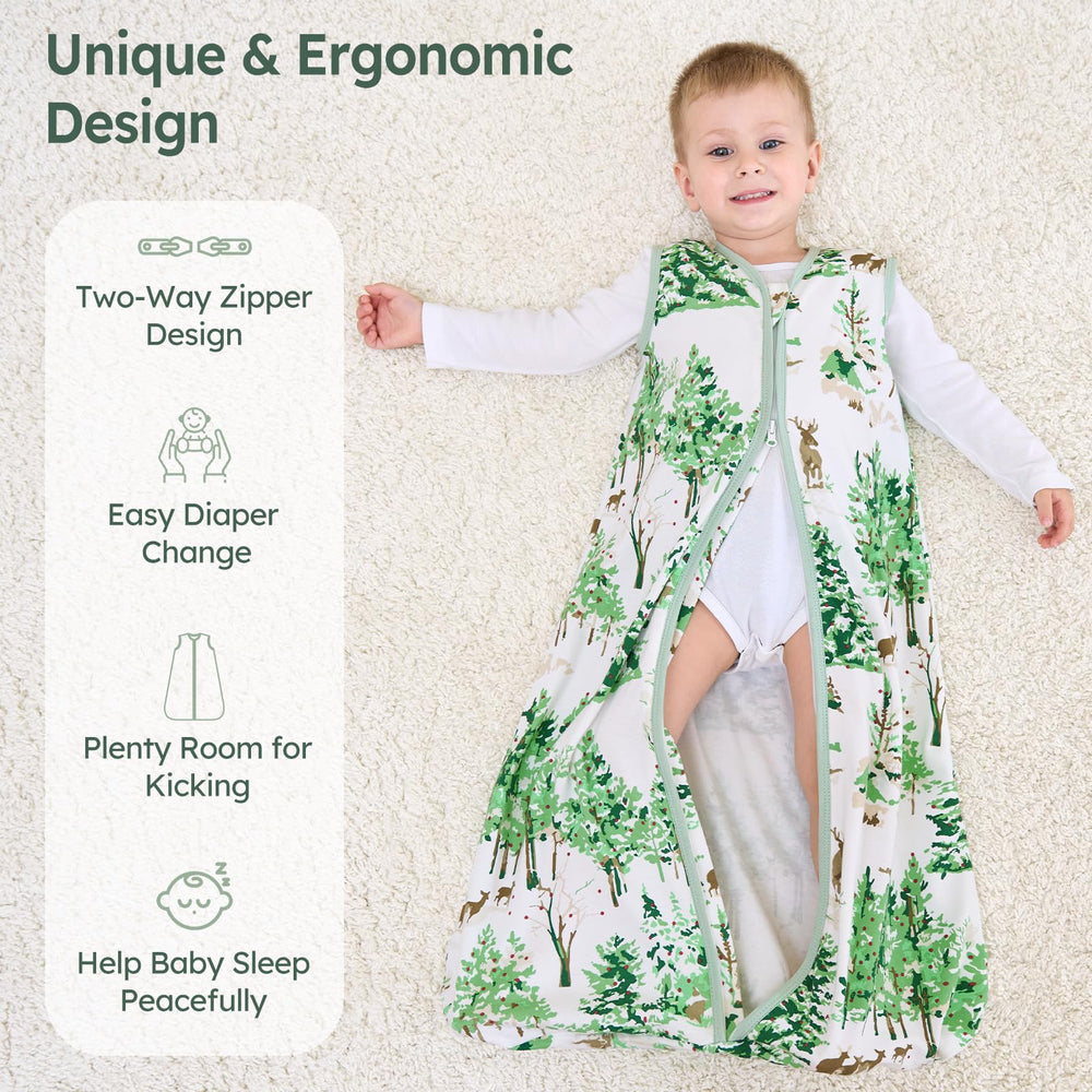 Unnivoll sleep sack roomy for kicking yet secure during sleep.