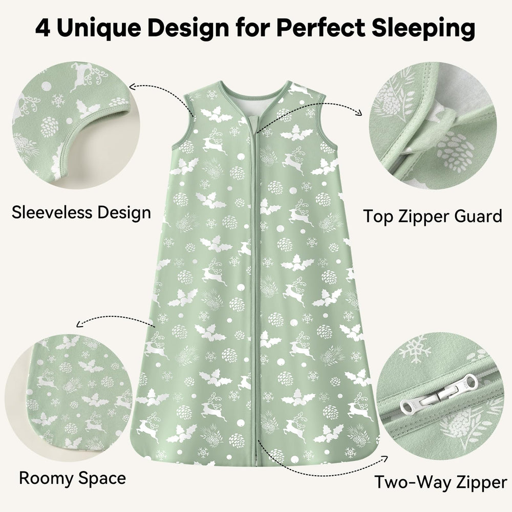 Unnivoll sleep sack sleeveless design preventing overheating and allowing arm movement