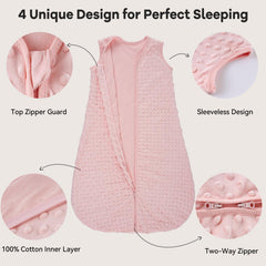 Unnivoll sleep sack two-way zipper enables easy night diaper changes