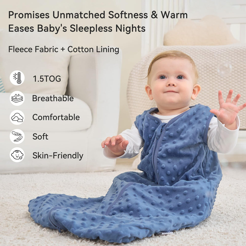 Unnivoll sleep sack with two-way zipper for easy night changes