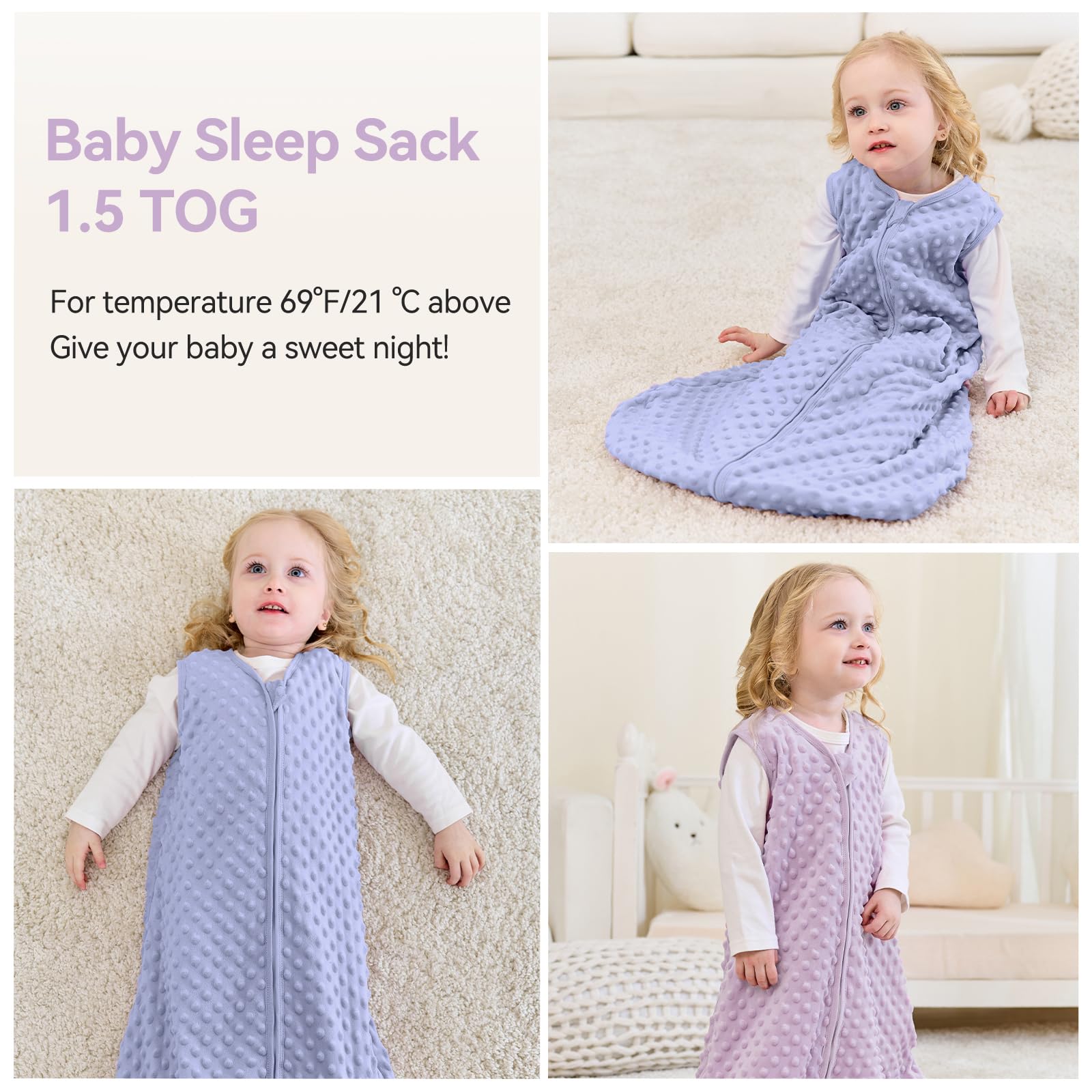 Unnivoll two-pack sleep sacks shown for value and convenience