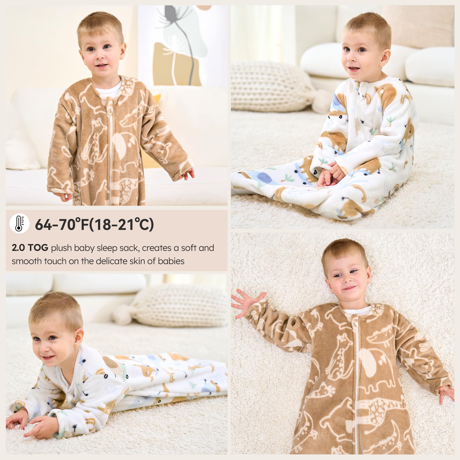 Unnivoll two pack sleep sack machine washable and convenient