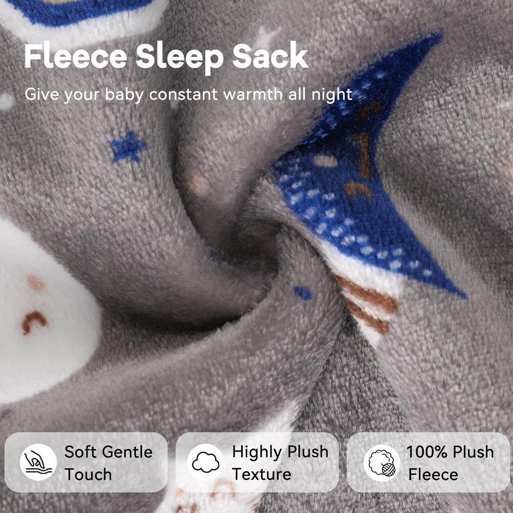 Unnivoll wearable blanket illustrating roomy fit and free arm movement.