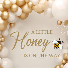 Unonede A Little Honey Is On The Way decal backdrop bee motif creates cozy gender reveal focal point