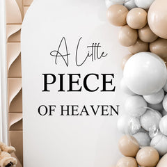 Unonede A Little Piece of Heaven Decal balloon-arch backdrop for photo-worthy gender reveal memories