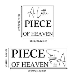 Unonede A Little Piece of Heaven Decal gender reveal scene setup and celebration backdrop