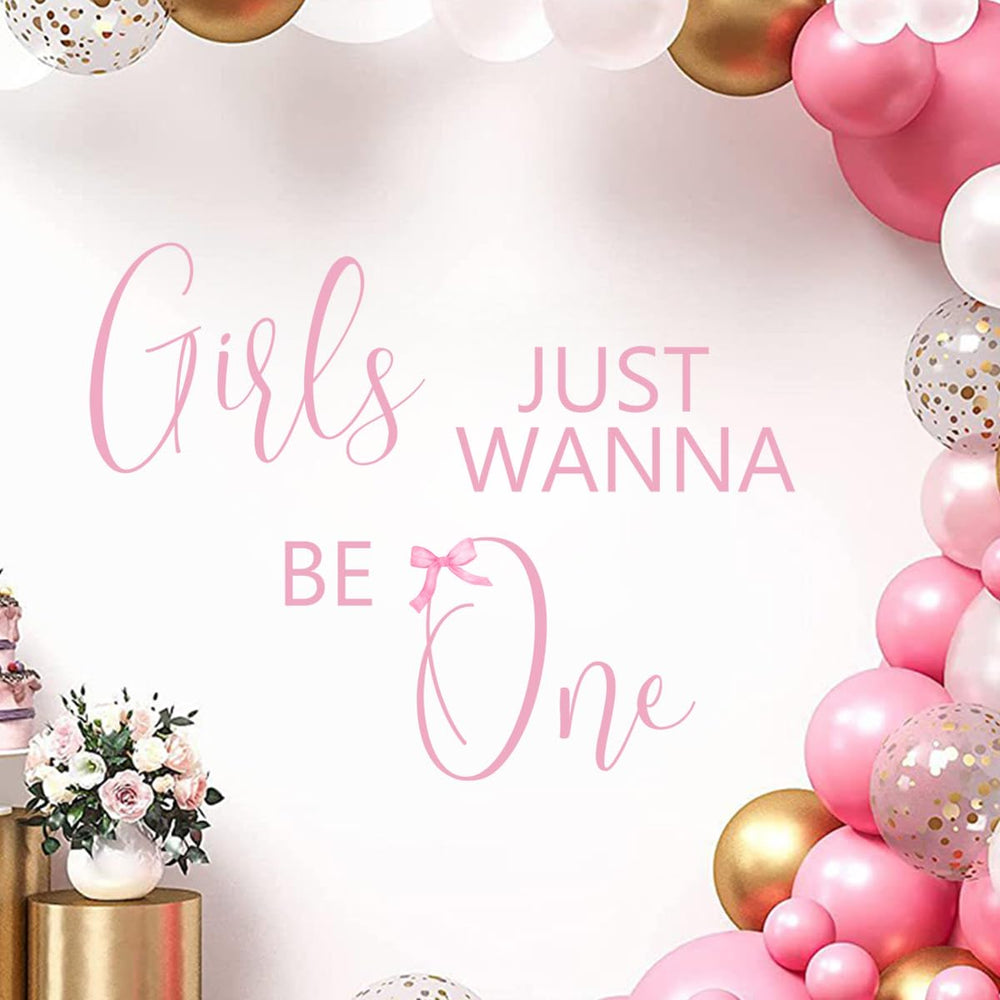 Unonede pastel pink bow backdrop complements balloons and floral themes beautifully.