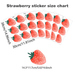 Unonede boho strawberry nursery stickers add vibrant charm to kids spaces