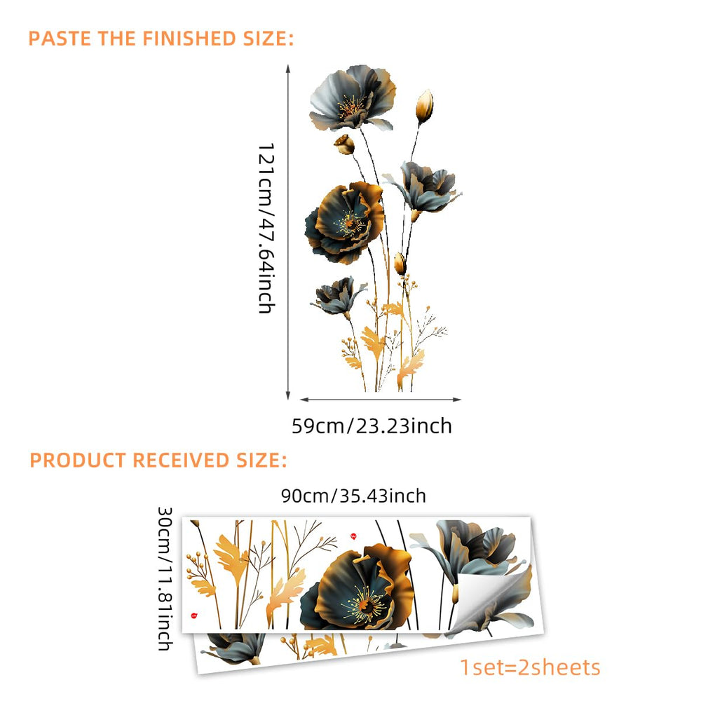 Unonede gold-black-theme wall sticker detail provides a chic accent.