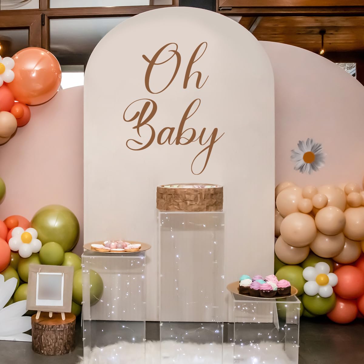 Unonede Oh Baby photo-friendly backdrop keepsake for baby shower