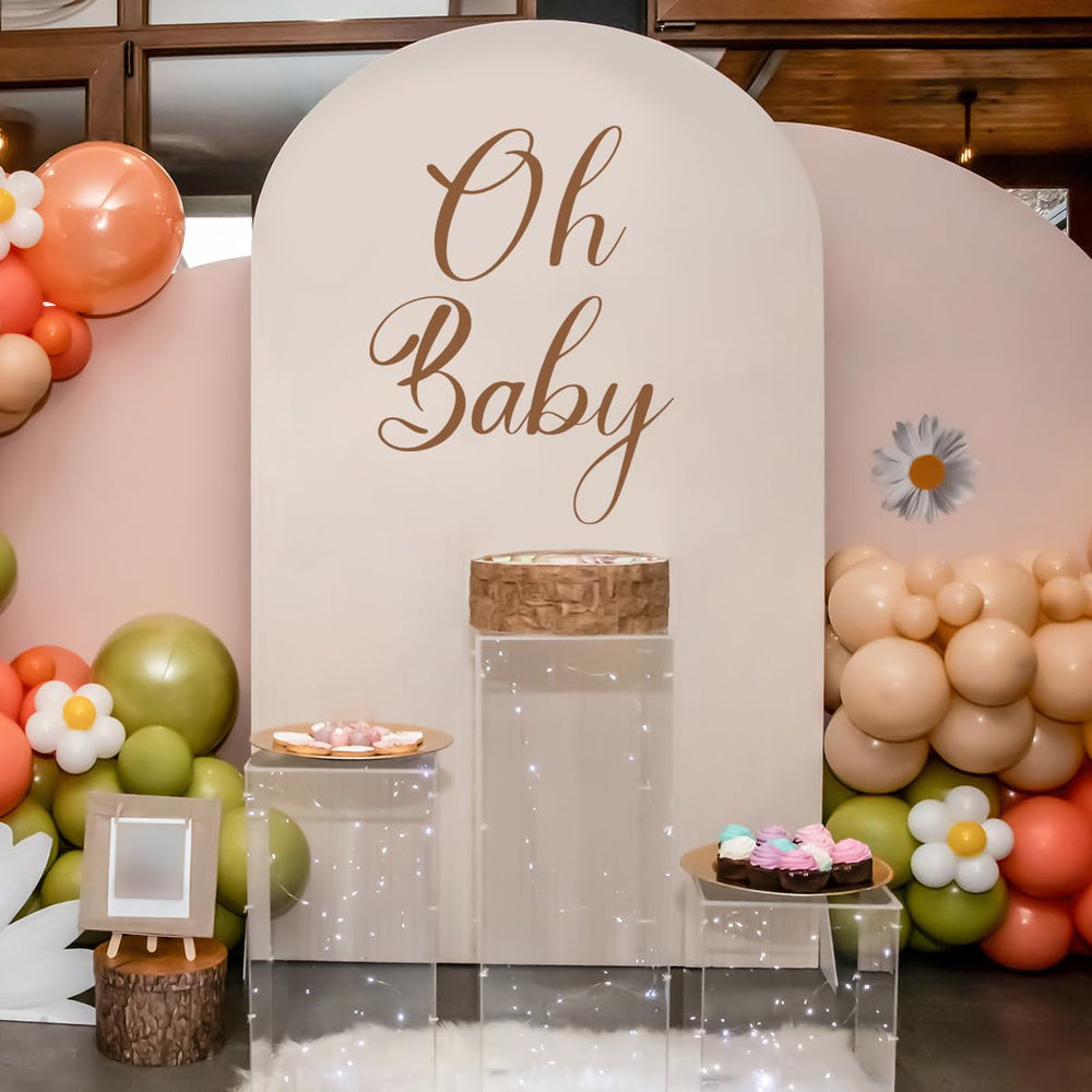 Unonede Oh Baby photo-friendly backdrop keepsake for baby shower