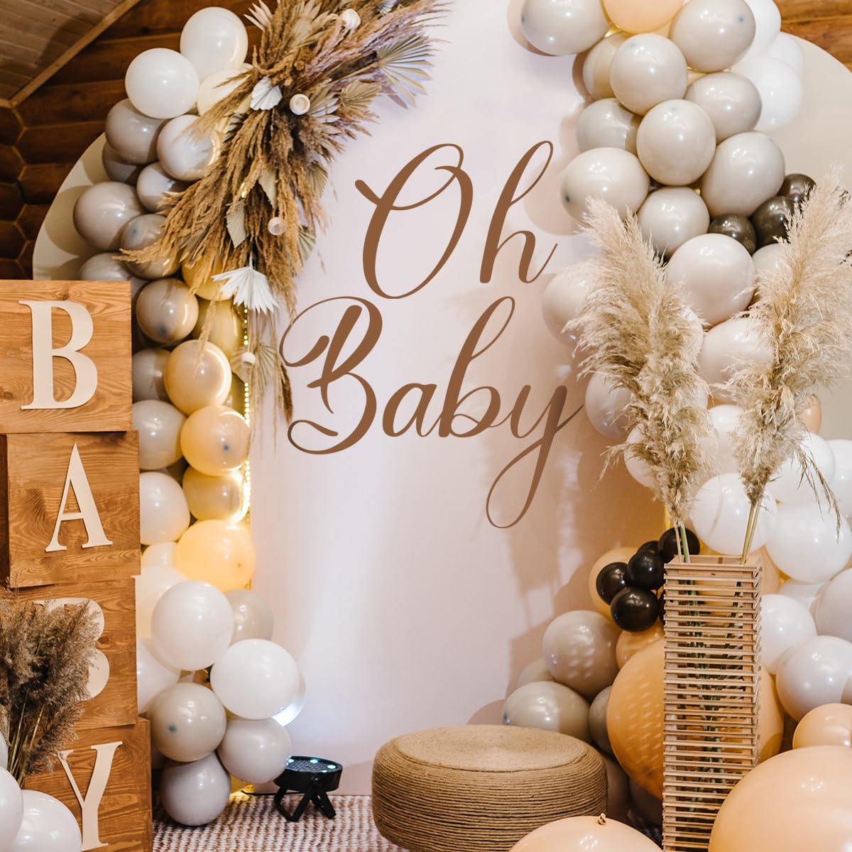 Unonede Oh Baby vinyl wall decor is durable and waterproof