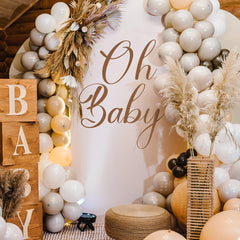 Unonede Oh Baby vinyl wall decor is durable and waterproof