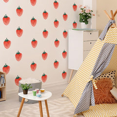 Unonede peel-and-stick strawberry wall art easy to apply