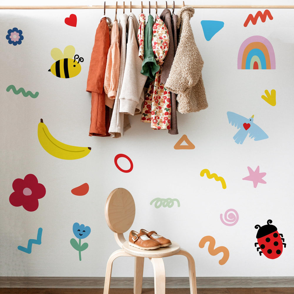 Unonede peel-and-stick decals apply easily on clean surfaces.