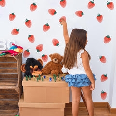 Unonede strawberry wall decals display vivid colors for any room